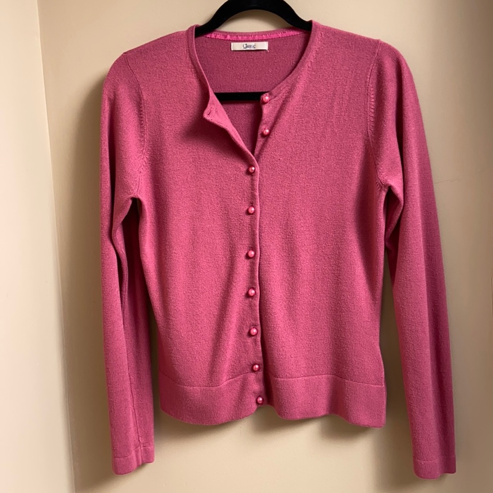 EUC M&S Classic Crew Neck Botton Front Cardigan